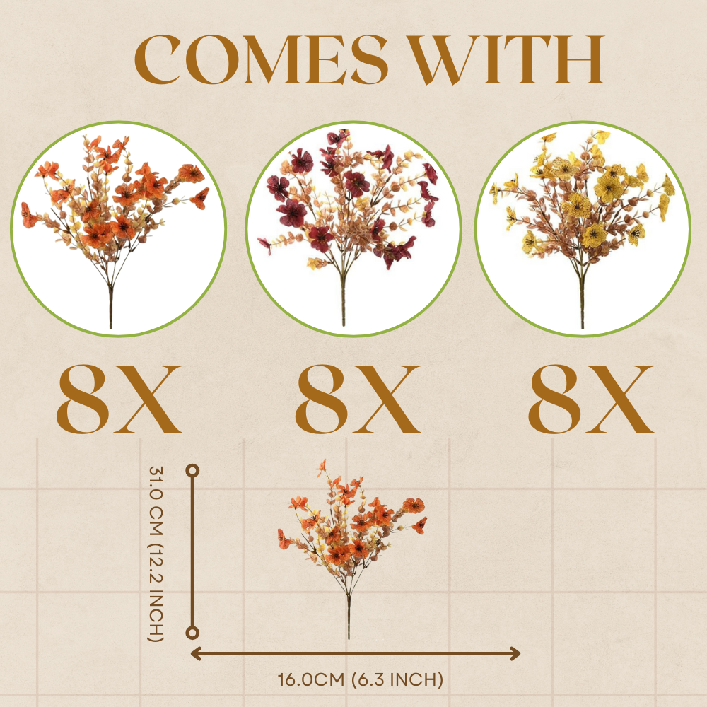AutumnGlow™ Faux Floral Collection - 50 % OFF