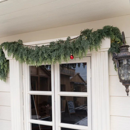 The Evergreen Cedar Garland – Cozy Glow, and Lasting Holiday Charm + 50% OFF