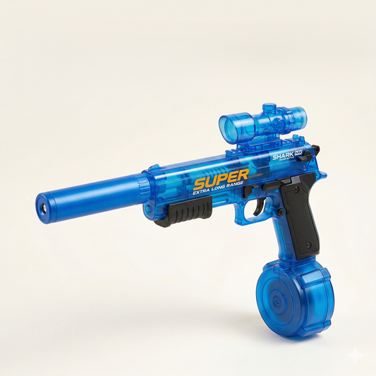Deluge™ – Electric Auto-Fire Water Gun with USB Charging, 26-32 ft Range & Dual Tanks +50% OFF
