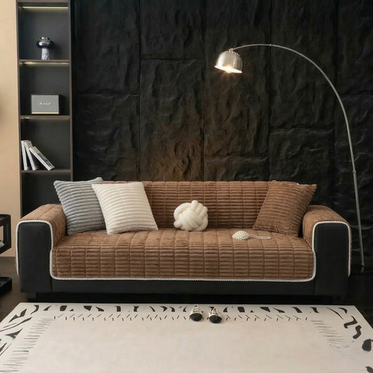 Nestwell™ – Quilted Plush Flannel Non-Slip Sofa Cover + 50% OFF