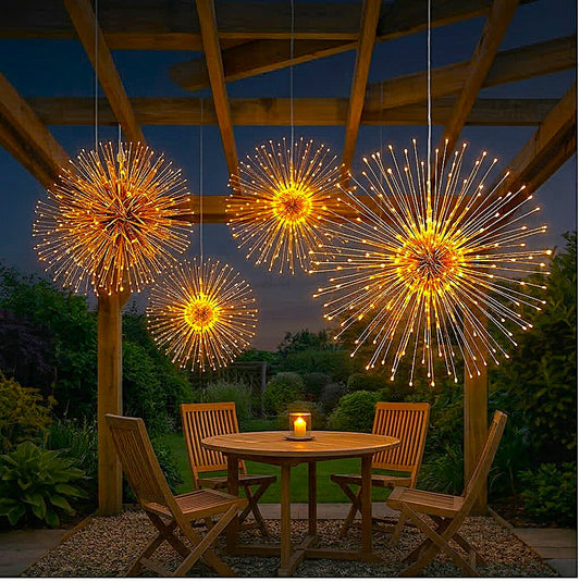 Duskara™ – Solar Firework Hanging Lights, IP65 Waterproof, 8 Modes, Remote Control +50% OFF