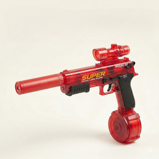 Deluge™ – Electric Auto-Fire Water Gun with USB Charging, 26-32 ft Range & Dual Tanks +50% OFF