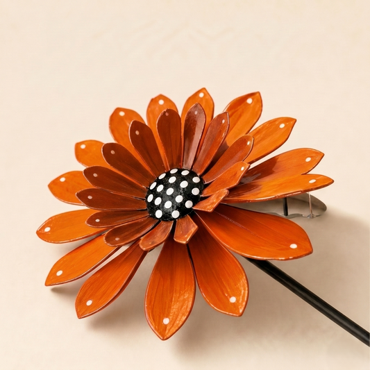 Bloomvale™ – Hand-Shaped 3D Metal Zinnia Garden Stakes with UV-Coated Weatherproof Finish + 50% OFF