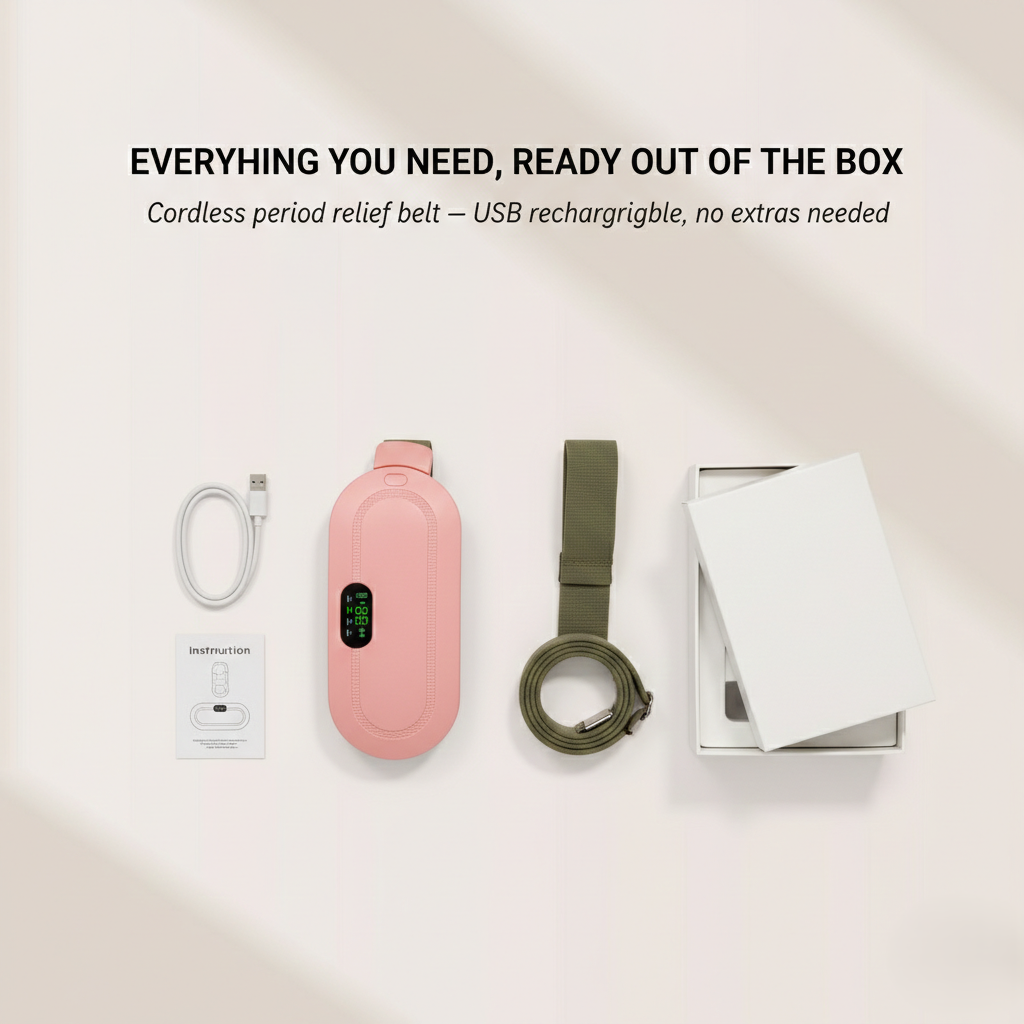 Calmesse™ – Cordless Heating Pad & Massage Belt for Period Cramp Relief + 50 % OFF