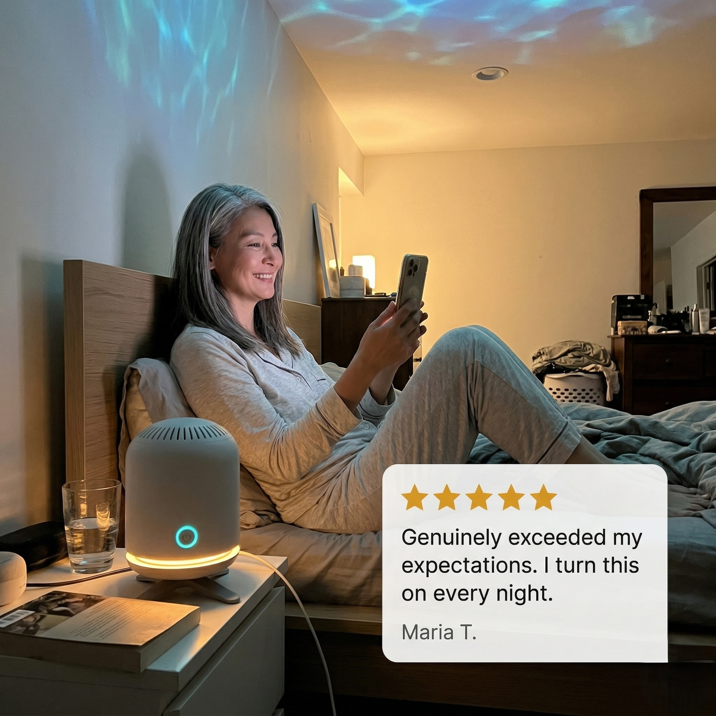 Tidaveil™ – Rotating Ocean LED Projector Night Light + 50% OFF