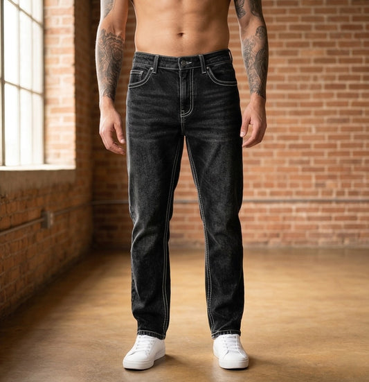 Fadecraft™ – Vintage Washed Straight-Leg Men's Streetwear Jeans + 50% OFF