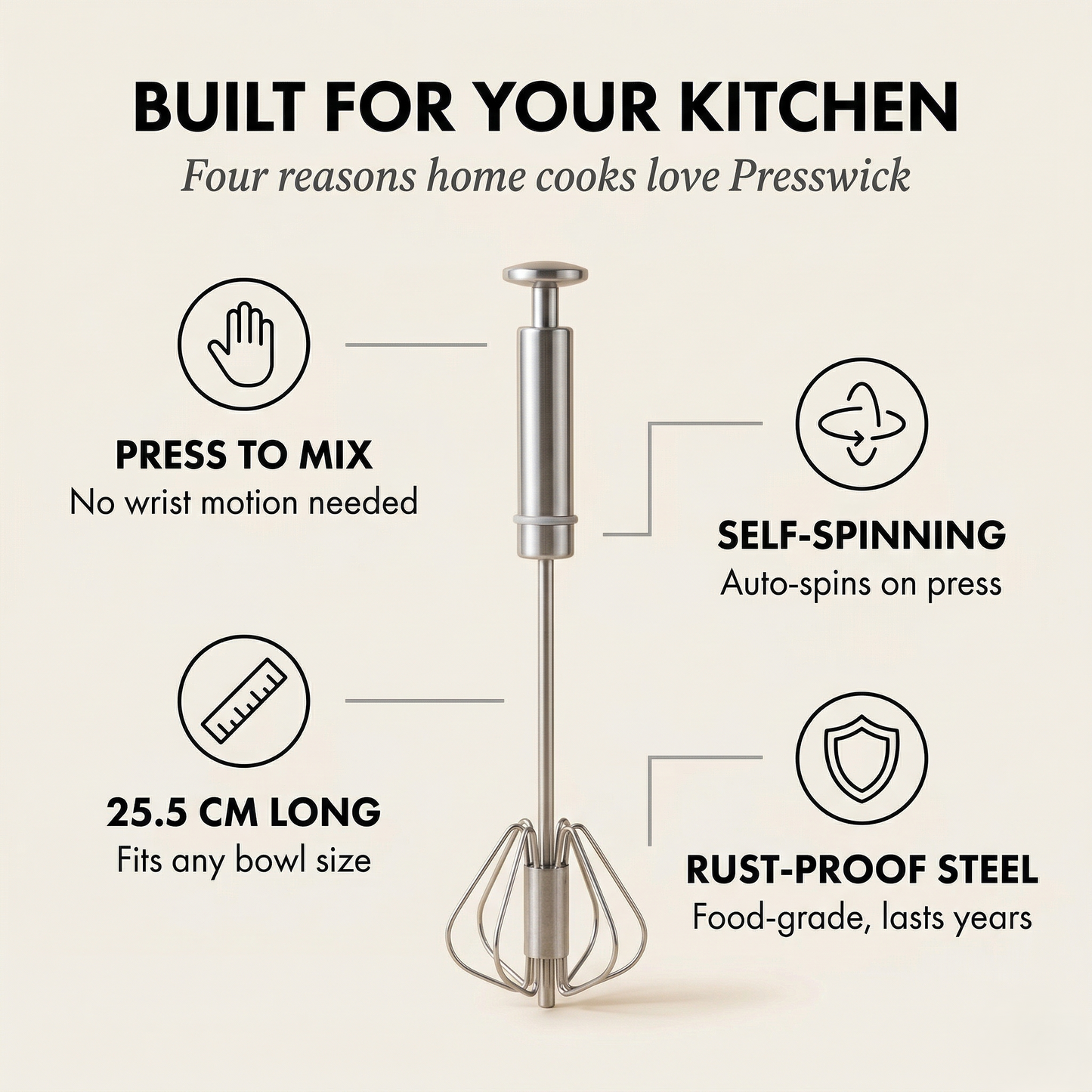 Presswick™ – Press-Down Spinning Stainless Steel Whisk + 50% OFF