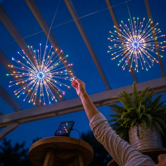 Emberbloom™ – Solar Fireworks Lights with Remote, 8 Modes & 480 LEDs + 50% OFF