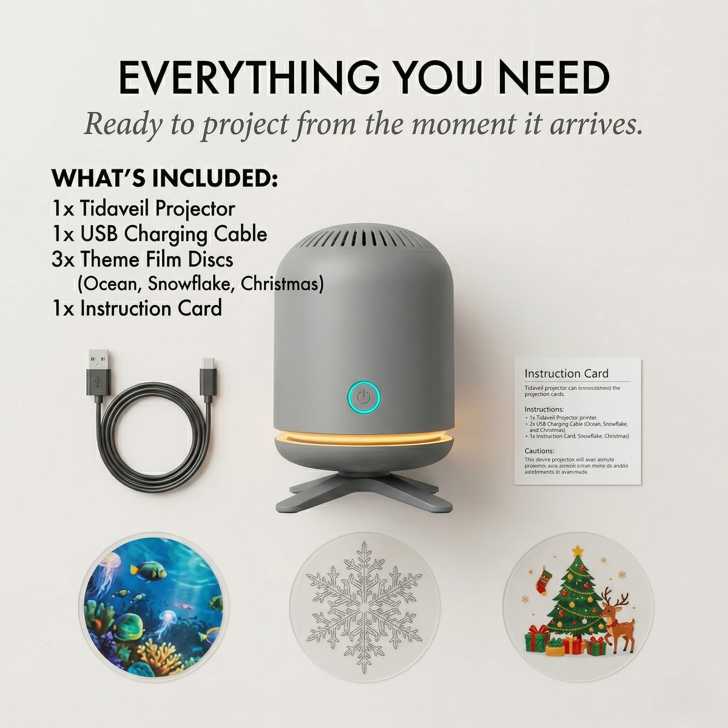 Tidaveil™ – Rotating Ocean LED Projector Night Light + 50% OFF