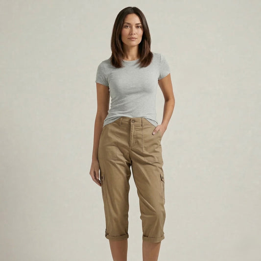 Stridewell™ – Stretch Cargo Capri Pants for Women | Multi-Pocket | S-2XL +50% OFF