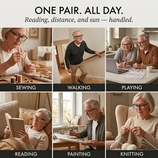 ClearStep™ – Progressive Photochromic Reading Glasses with Blue Light & UV Protection + 50% OFF