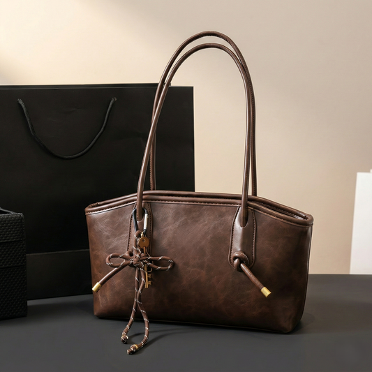 Patina™ – Vintage Bow Leather-Look Shoulder Tote Bag + 50% OFF