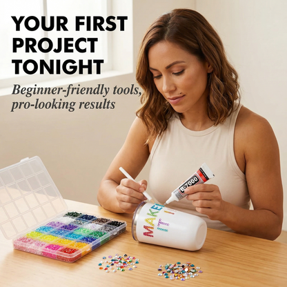 Gemvelle™ – 30,000-Piece Jelly Rhinestone Craft Kit with B7000 Glue & Tools +50% OFF