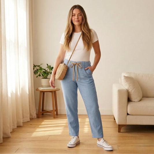 Hemfield™ – Soft Cotton Linen High Waist Casual Pants for Women + 50% OFF