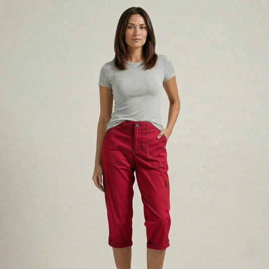 Stridewell™ – Stretch Cargo Capri Pants for Women | Multi-Pocket | S-2XL +50% OFF
