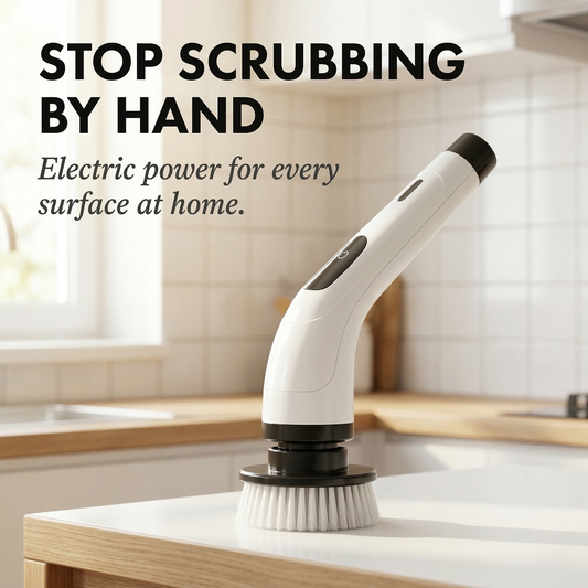 Skrubex™ – 9-in-1 Electric Cleaning Brush with 6 Brush Heads, IPX7 Waterproof, 3-Speed Motor for Bathroom, Kitchen & Car +50% OFF