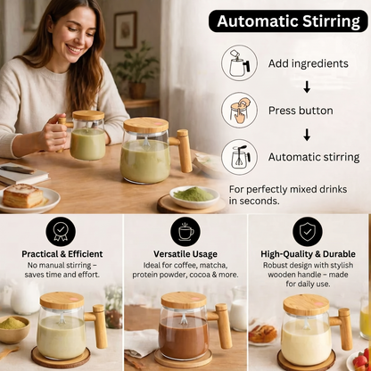 Brewmont™ – Auto-Stir Electric Mug with One-Touch Vortex Motor & Leak-Proof Lid + 50% OFF