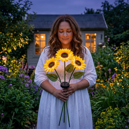 Petalglow™ – Waterproof Solar Sunflower Garden Stake Light + 1+1 FREE