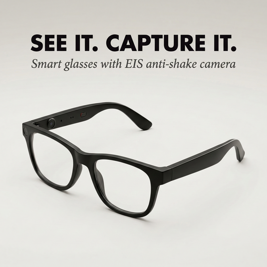 Focalux™ – EIS Anti-Shake Camera, 3D Audio & Interchangeable Lens Smart Glasses + 50% OFF