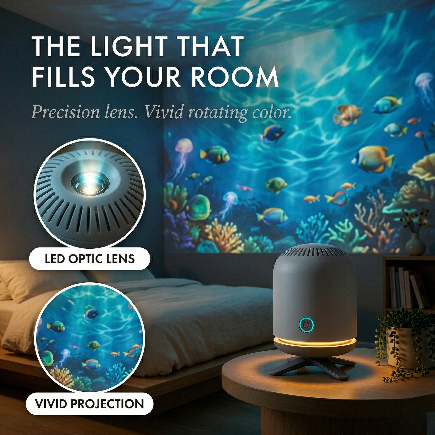 Tidaveil™ – Rotating Ocean LED Projector Night Light + 50% OFF