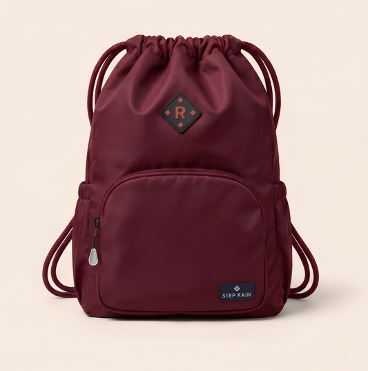 Stowa™ – Waterproof Drawstring Sport Backpack with Zippered Pockets & Adjustable Straps + 50% OFF