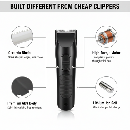 TrimMaster™ Professional Cordless Hair Clipper for Men + 50% OFF
