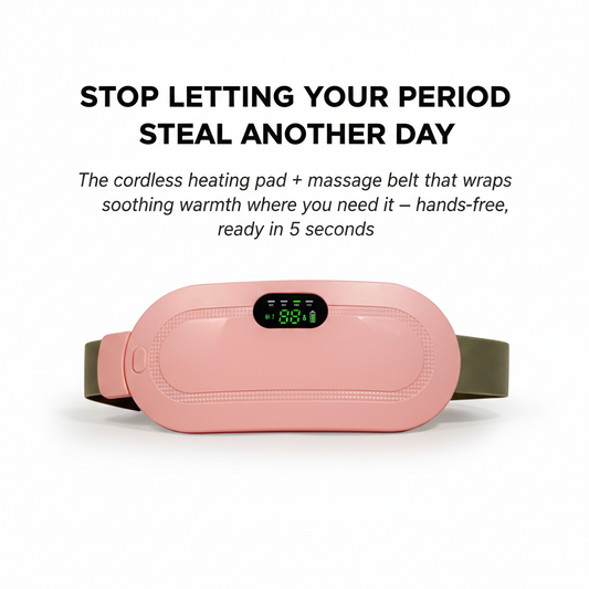 Calmesse™ – Cordless Heating Pad & Massage Belt for Period Cramp Relief + 50 % OFF