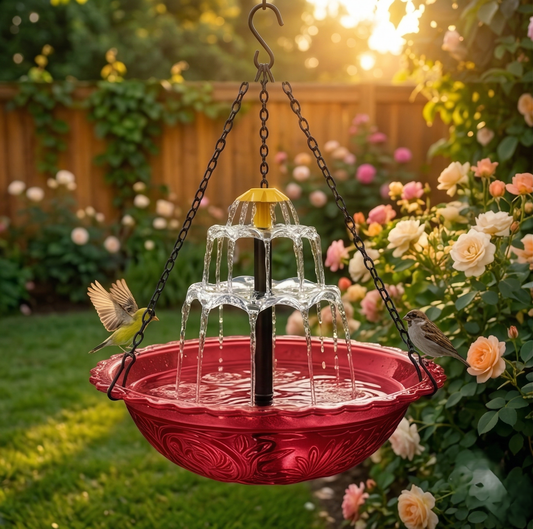 Arbora™ – Solar Cascade Hanging Bird Bath Fountain +50% OFF