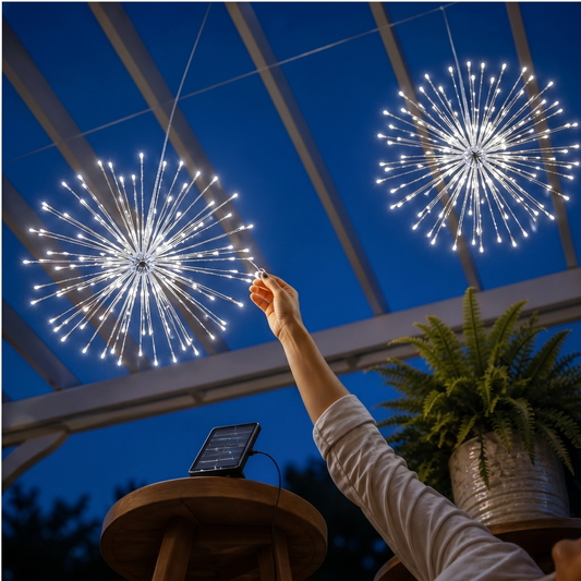Emberbloom™ – Solar Fireworks Lights with Remote, 8 Modes & 480 LEDs + 50% OFF