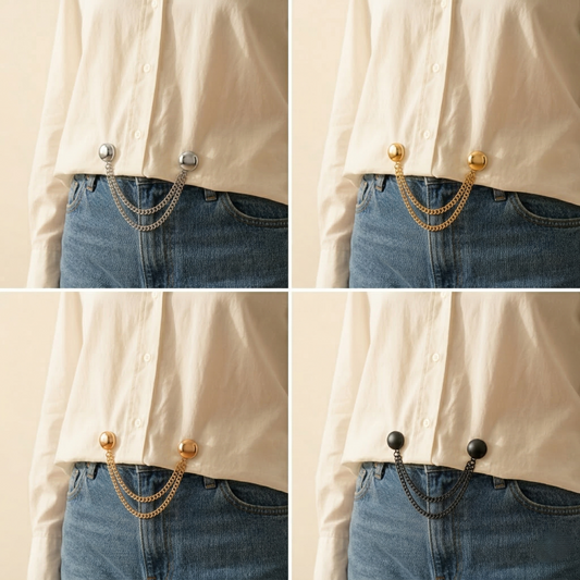 Cinchelle™ – Magnetic Clothing Clips with Double Chain Accent + 50% OFF