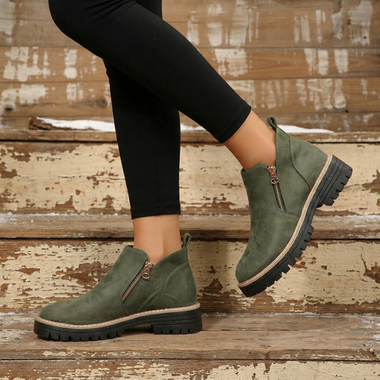 Ashford™ – Water-Resistant Side-Zip Suede Ankle Boots +50% OFF