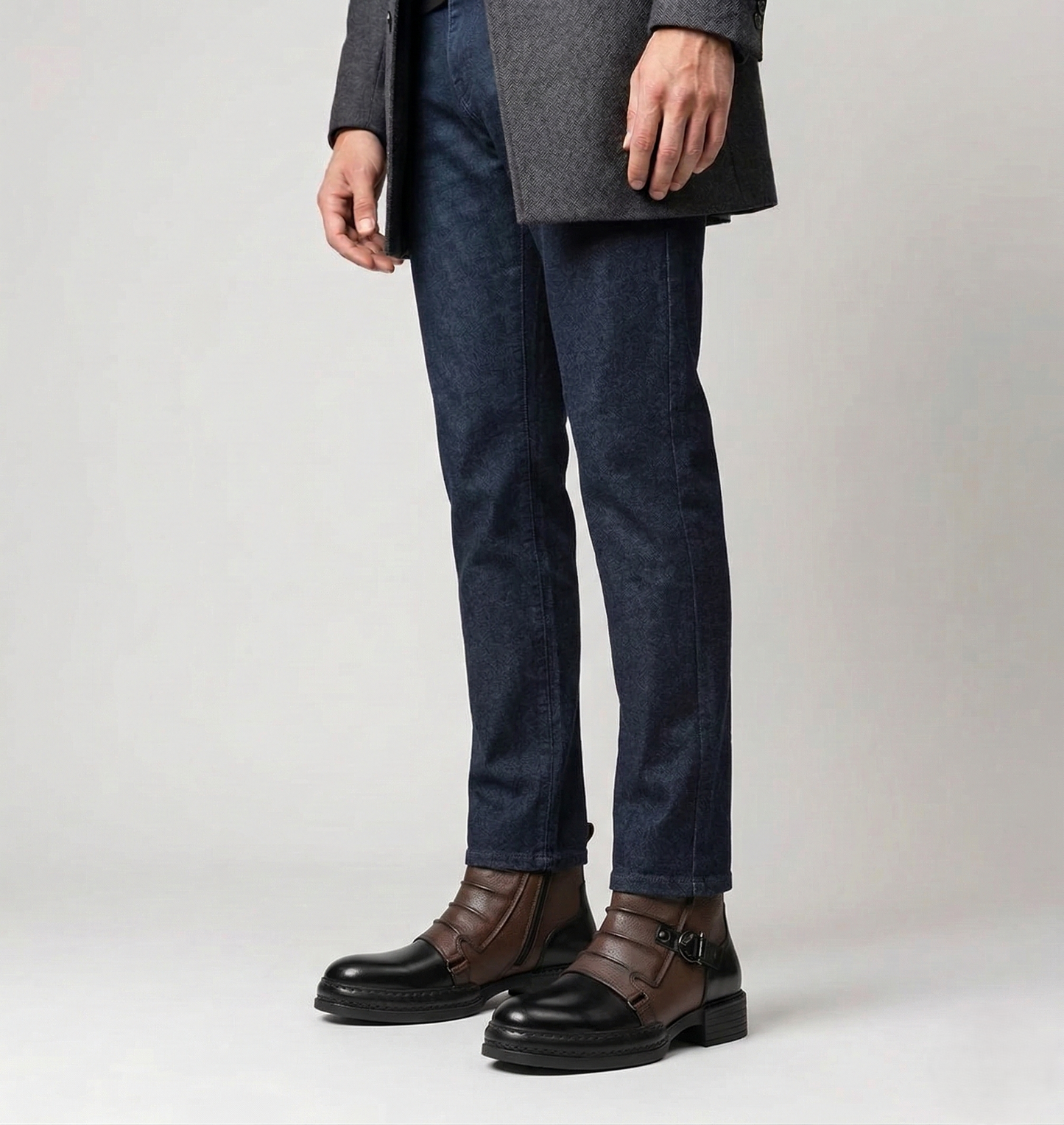 Ashwick™ – Two-Tone Buckle Detail Men's Leather Ankle Boots +50% OFF