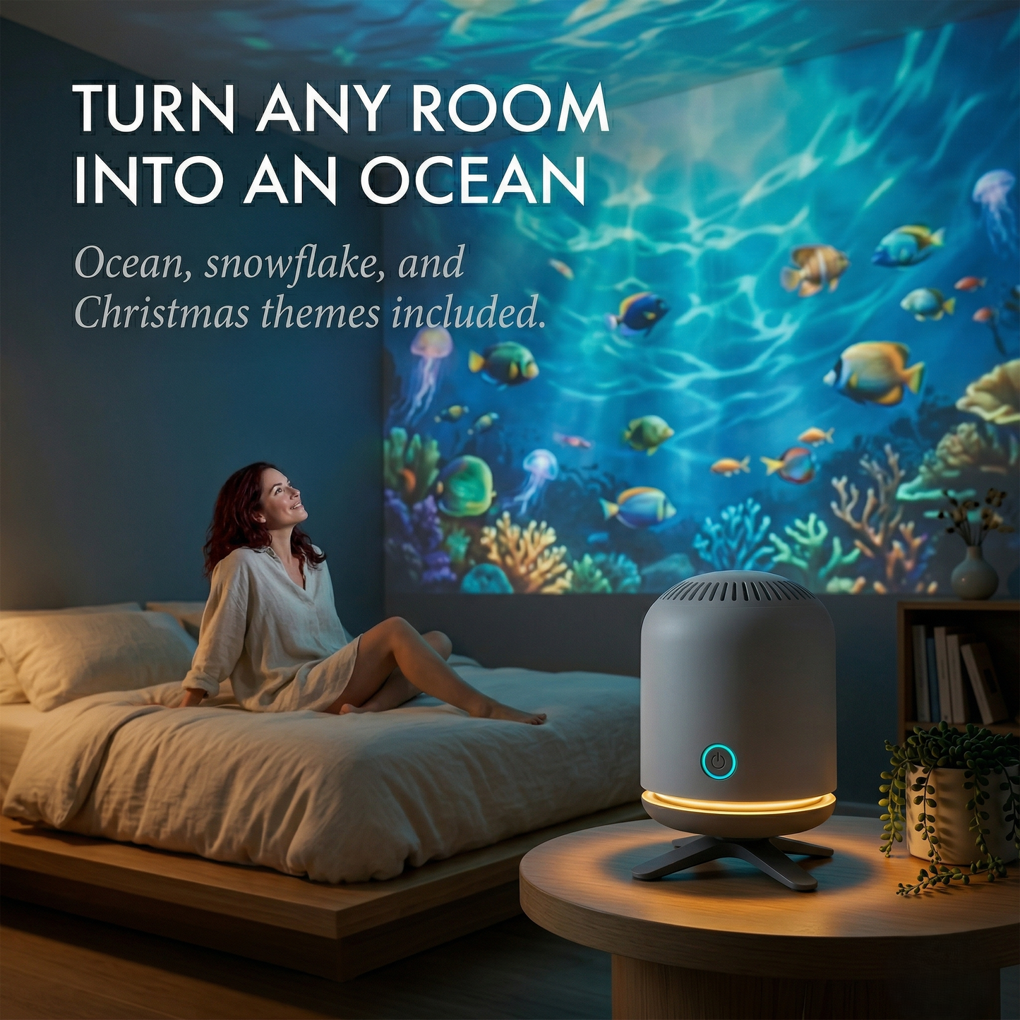 Tidaveil™ – Rotating Ocean LED Projector Night Light + 50% OFF