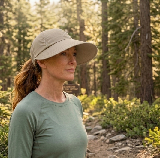Canopy™ – Wide Brim UV Sun Hat for Women, Open Top Ponytail Friendly, Quick Dry + 50% OFF