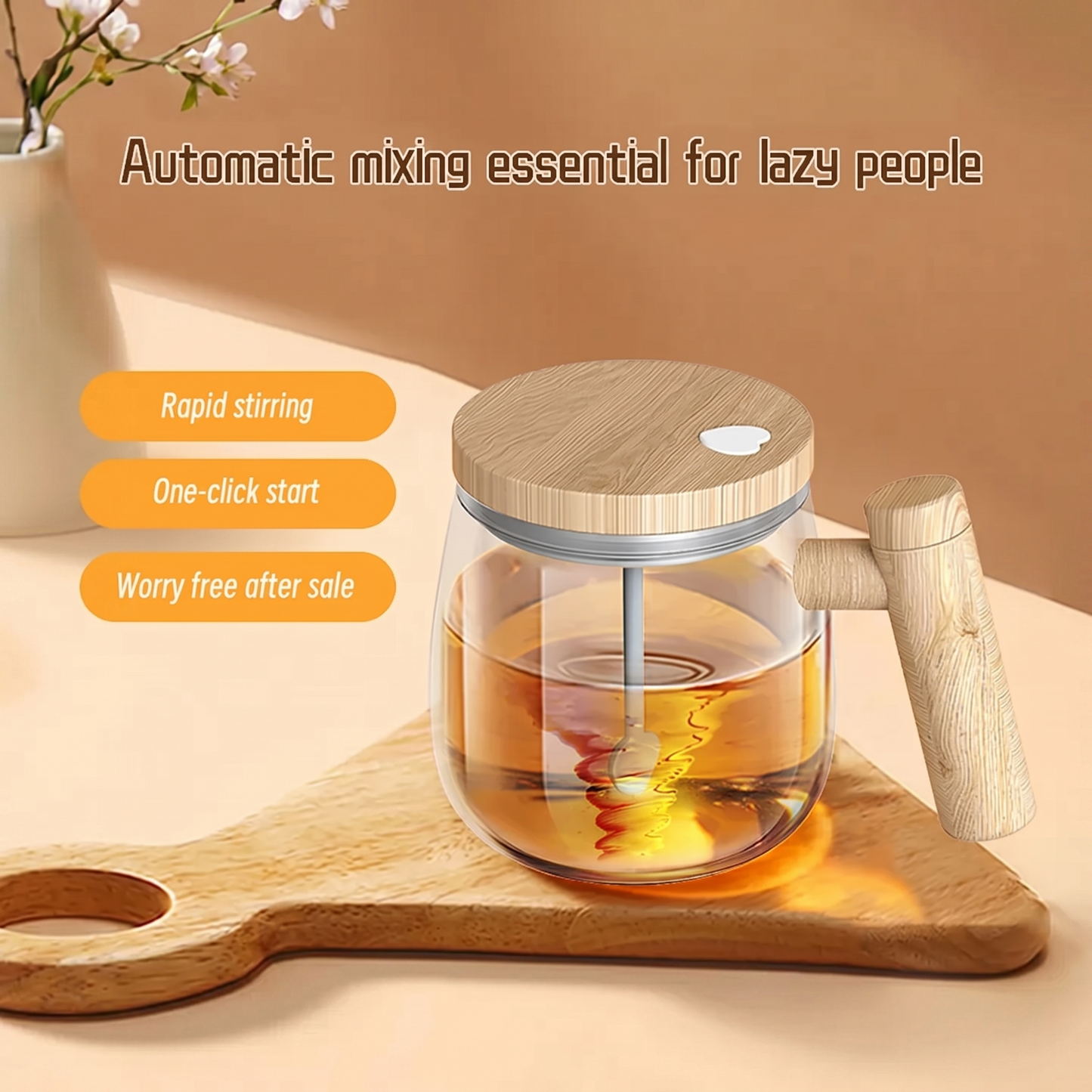 Brewmont™ – Auto-Stir Electric Mug with One-Touch Vortex Motor & Leak-Proof Lid + 50% OFF
