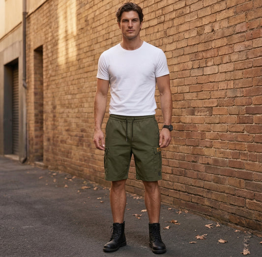 Draftwell™ – Reinforced Multi-Pocket Men's Cargo Shorts + 50% OFF