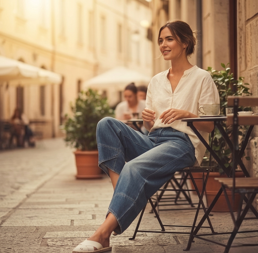 Hemcroft™ – Relaxed Wide-Leg Asymmetric Hem Women's Jeans + 50% OFF