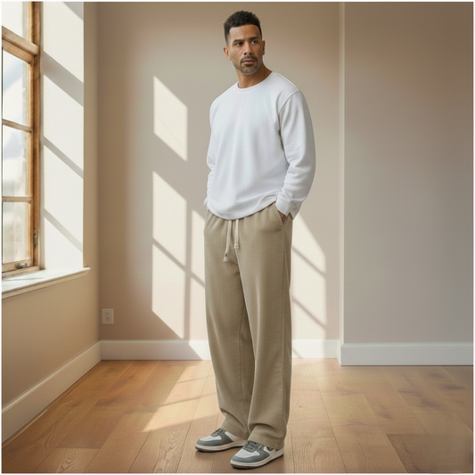Cordwell™ – Wide-Leg Corduroy Drawstring Trousers + 50 % OFF