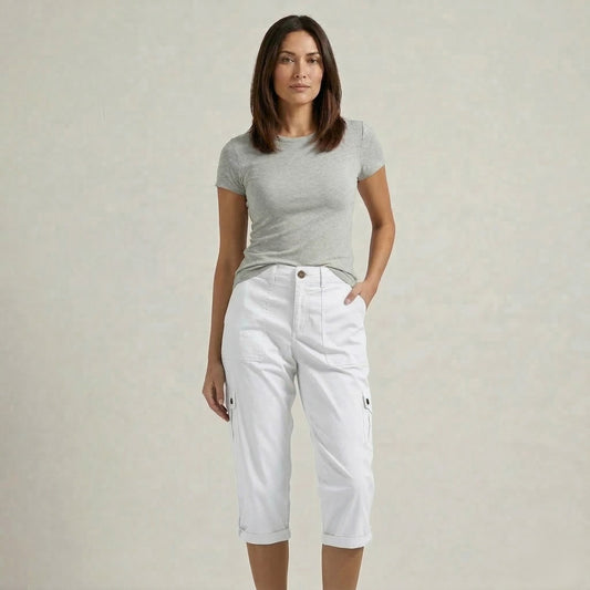Stridewell™ – Stretch Cargo Capri Pants for Women | Multi-Pocket | S-2XL +50% OFF