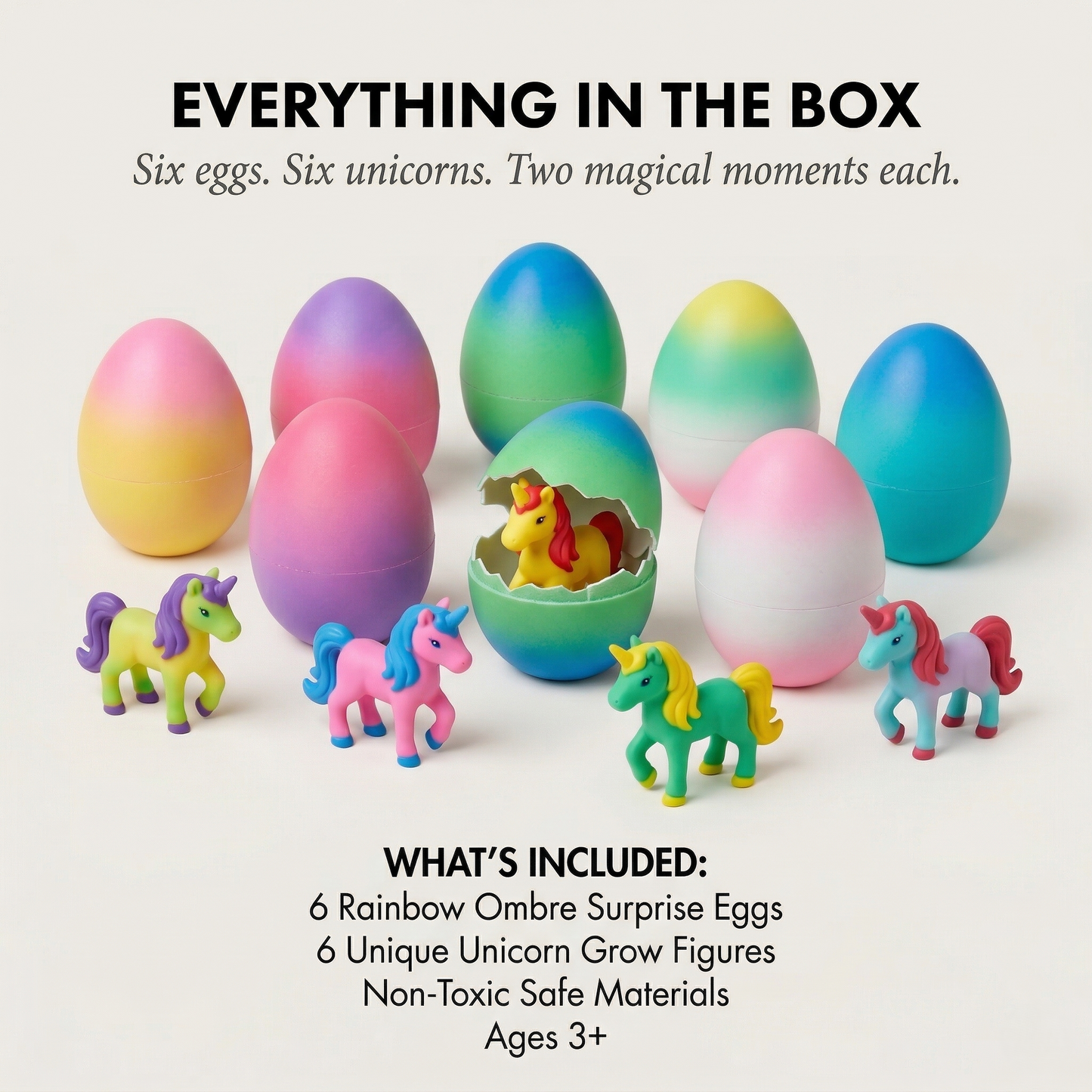 Hatchova™ – 6-Pack Hatching & Growing Unicorn Surprise Eggs + 50% OFF