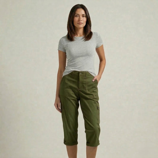 Stridewell™ – Stretch Cargo Capri Pants for Women | Multi-Pocket | S-2XL +50% OFF