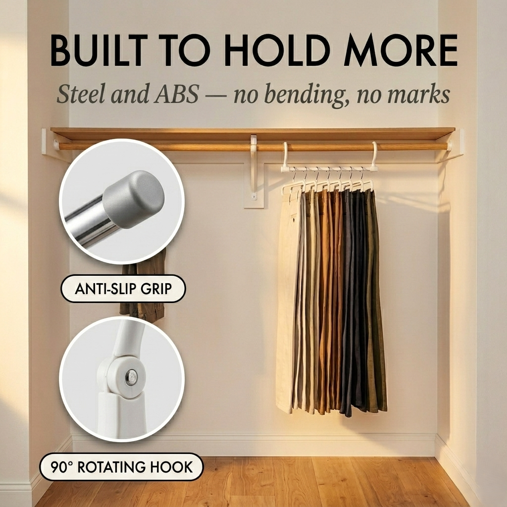 Foldholm™ – 6-Tier Space Saving Pants Hanger, Anti-Slip Folding Closet Rack for Jeans & Trousers +50% OFF