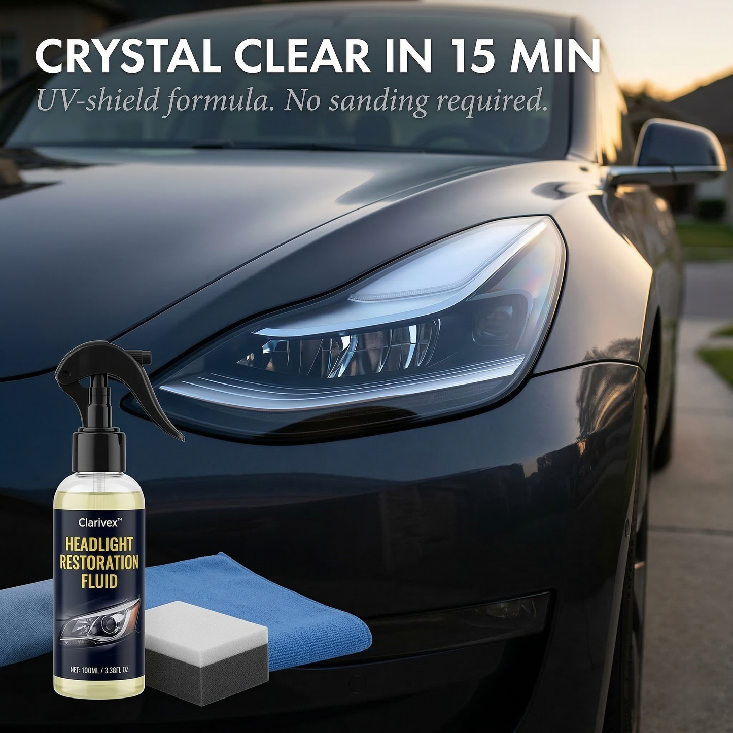 Clarivex™ – UV-Shield Headlight Restoration Fluid Kit +50% OFF