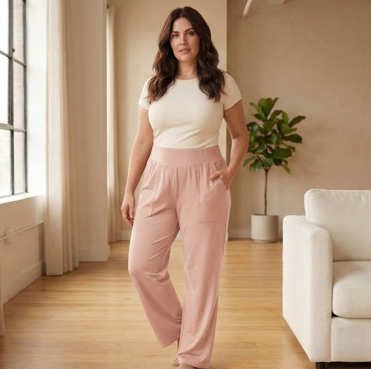 Sofaven™ – Elastic Waist Loose Fit Pocket Pants for Women + 50% OFF
