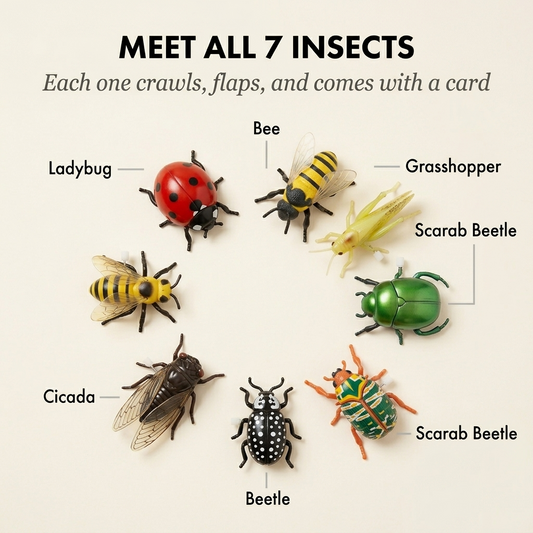 Scoutling™ – Wind-Up Crawling Insect Discovery Set with Glow Wings & Science Cards +50% OFF