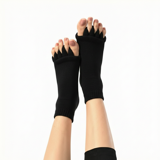 Solesse™ – Soft Cotton Toe-Separating Alignment Socks for Foot Pain Relief + 50 % OFF
