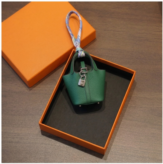Satchelle™ – Luxury Mini Bag Charm with Silk Scarf & Padlock Detail +50% OFF