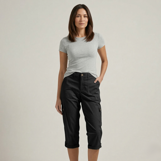 Stridewell™ – Stretch Cargo Capri Pants for Women | Multi-Pocket | S-2XL +50% OFF