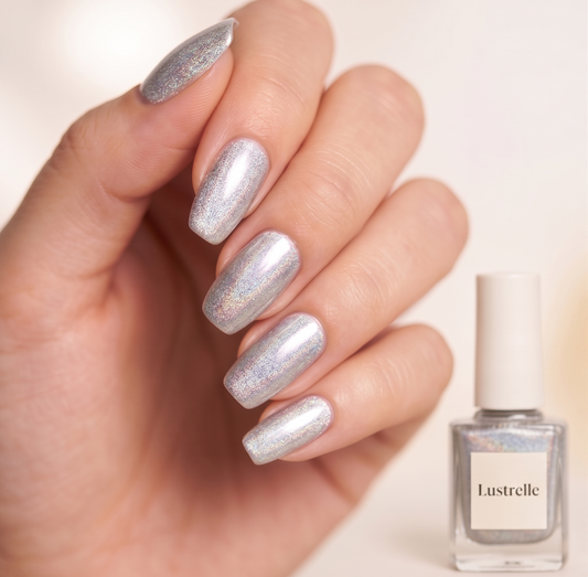 Lustrelle™ – Holographic Reflective Glitter Gel Nail Polish, 1-Coat Full Coverage, 4-Week Wear + 50% OFF