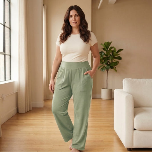 Sofaven™ – Elastic Waist Loose Fit Pocket Pants for Women + 50% OFF